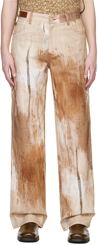 Photo: Andersson Bell Beige Printed Jeans