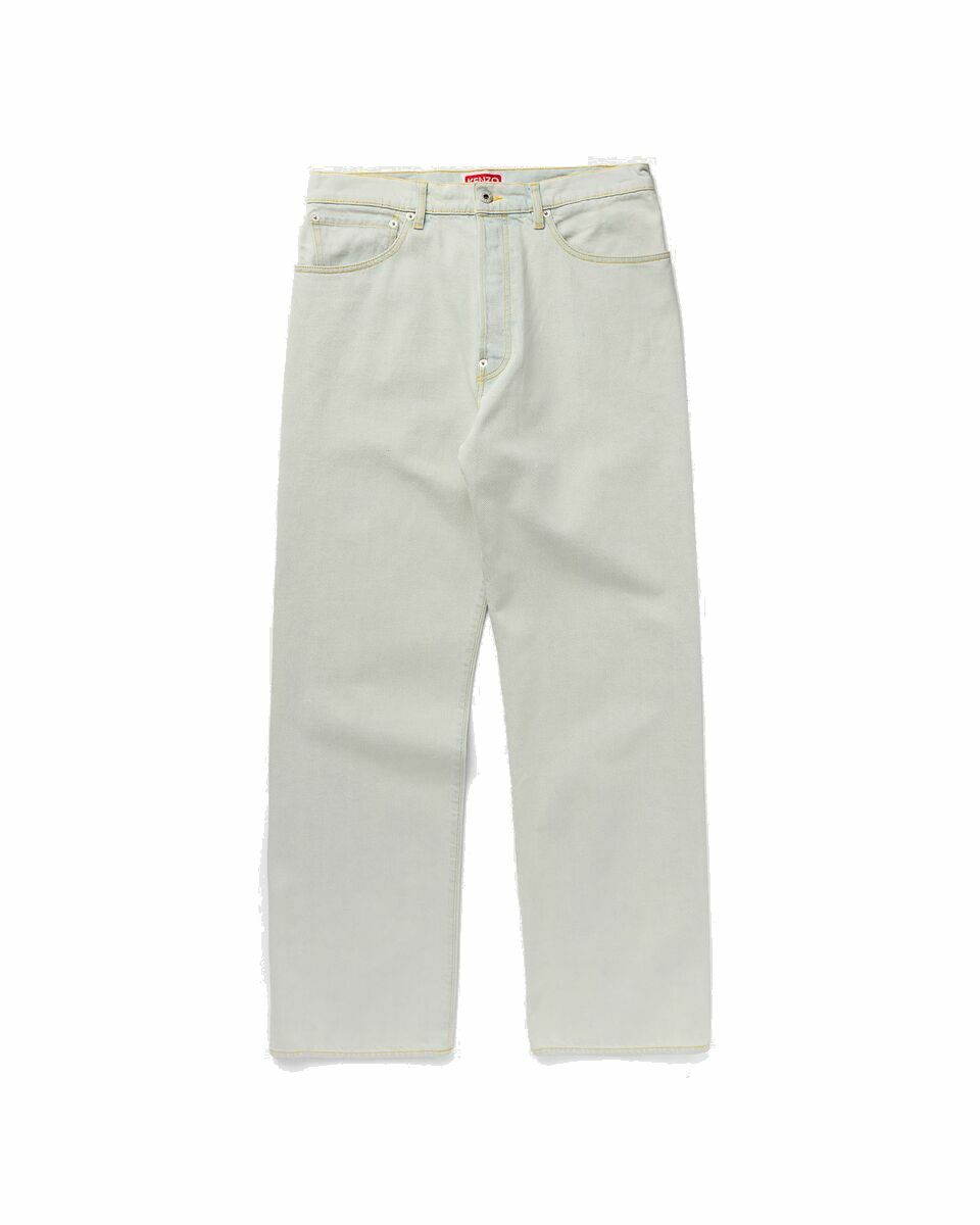 Photo: Kenzo Bleached Suisen Relax Jeans Blue - Mens - Jeans