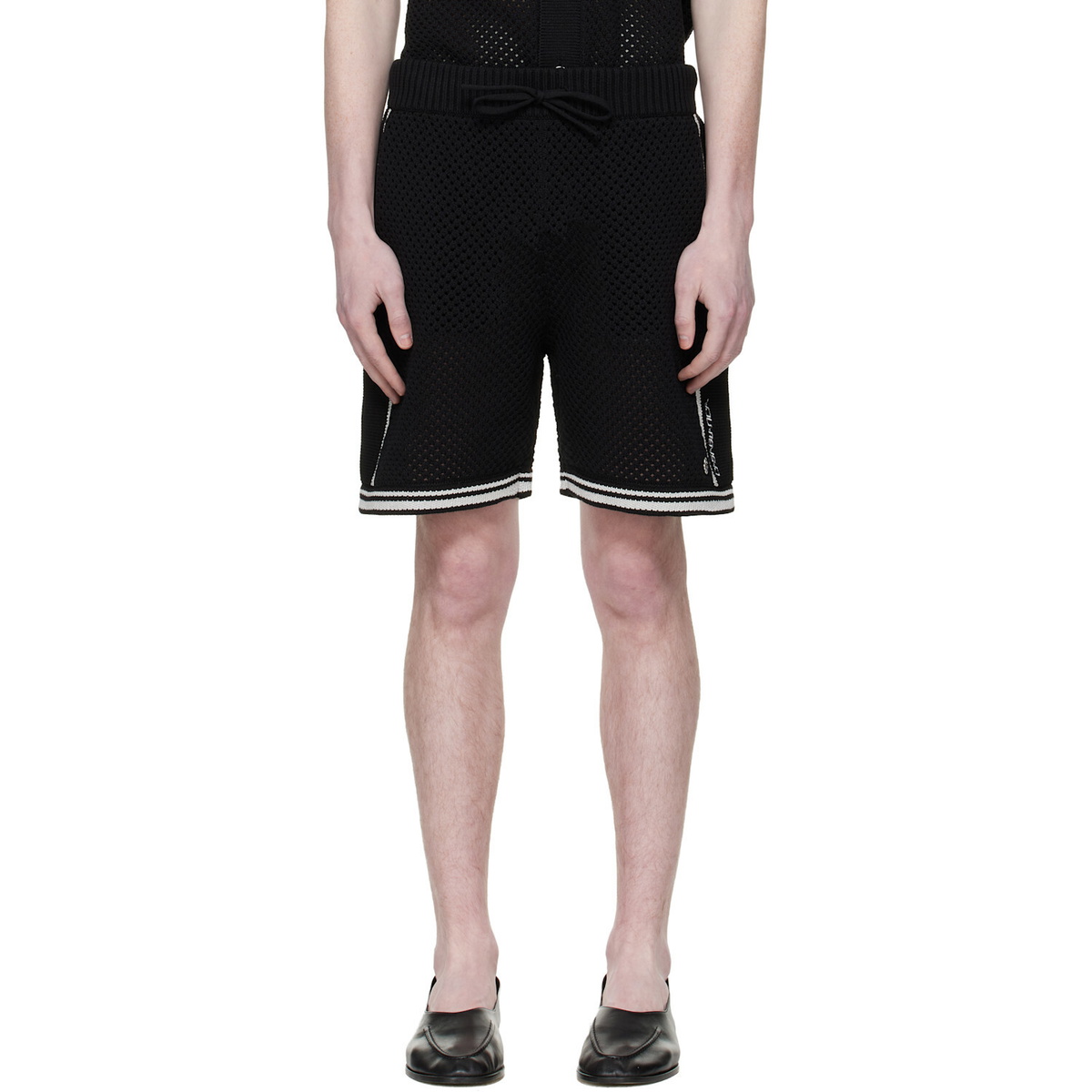 Casablanca Black Mesh Shorts