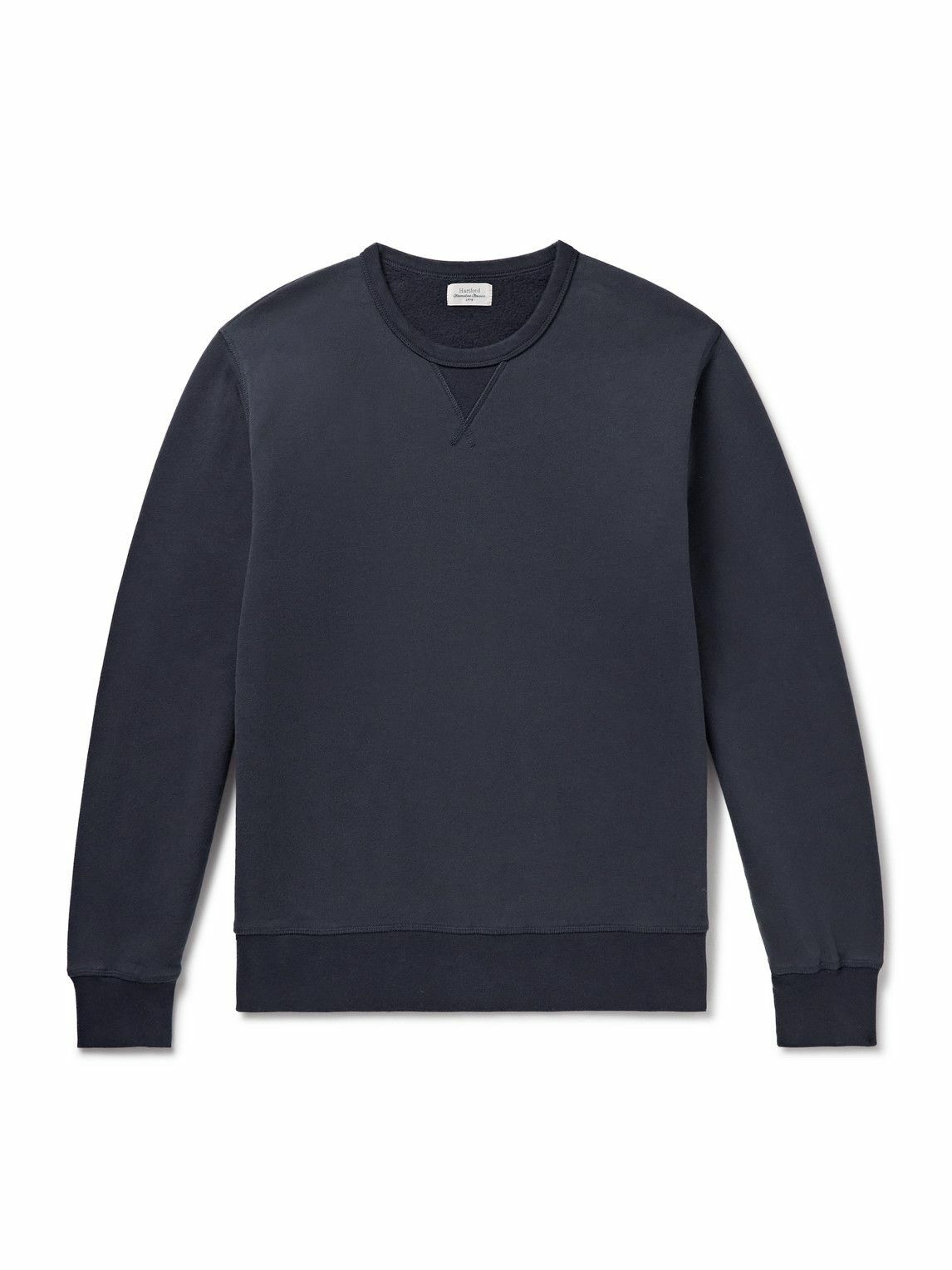 Hartford - Garment-Dyed Cotton-Jersey Sweatshirt - Blue