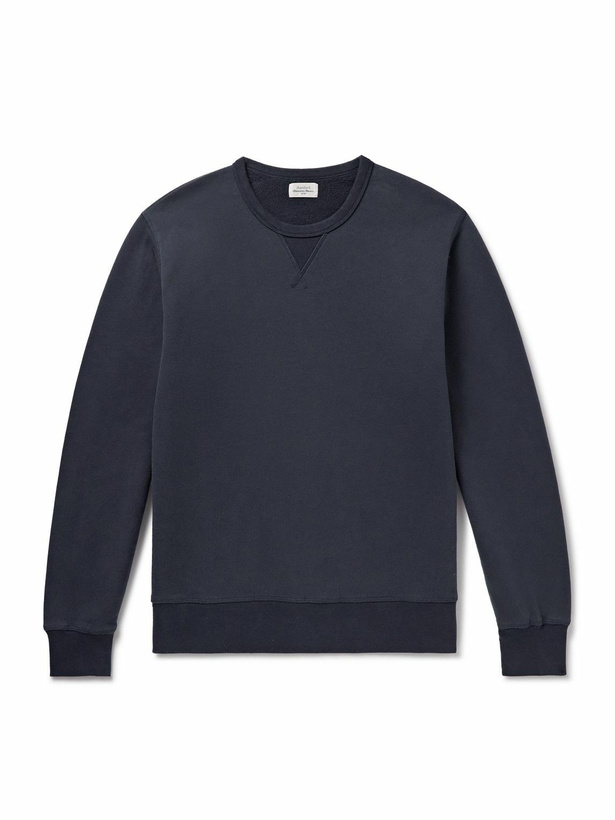 Photo: Hartford - Garment-Dyed Cotton-Jersey Sweatshirt - Blue