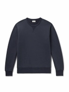 Hartford - Garment-Dyed Cotton-Jersey Sweatshirt - Blue