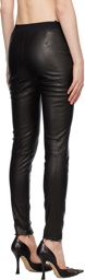 TOM FORD Black Zip Vent Leather Leggings