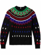 Moncler Grenoble - Wool-Blend Jacquard Sweater - Black