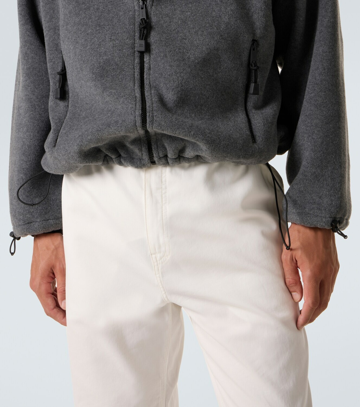 Miu Miu Logo fleece sweatshirt