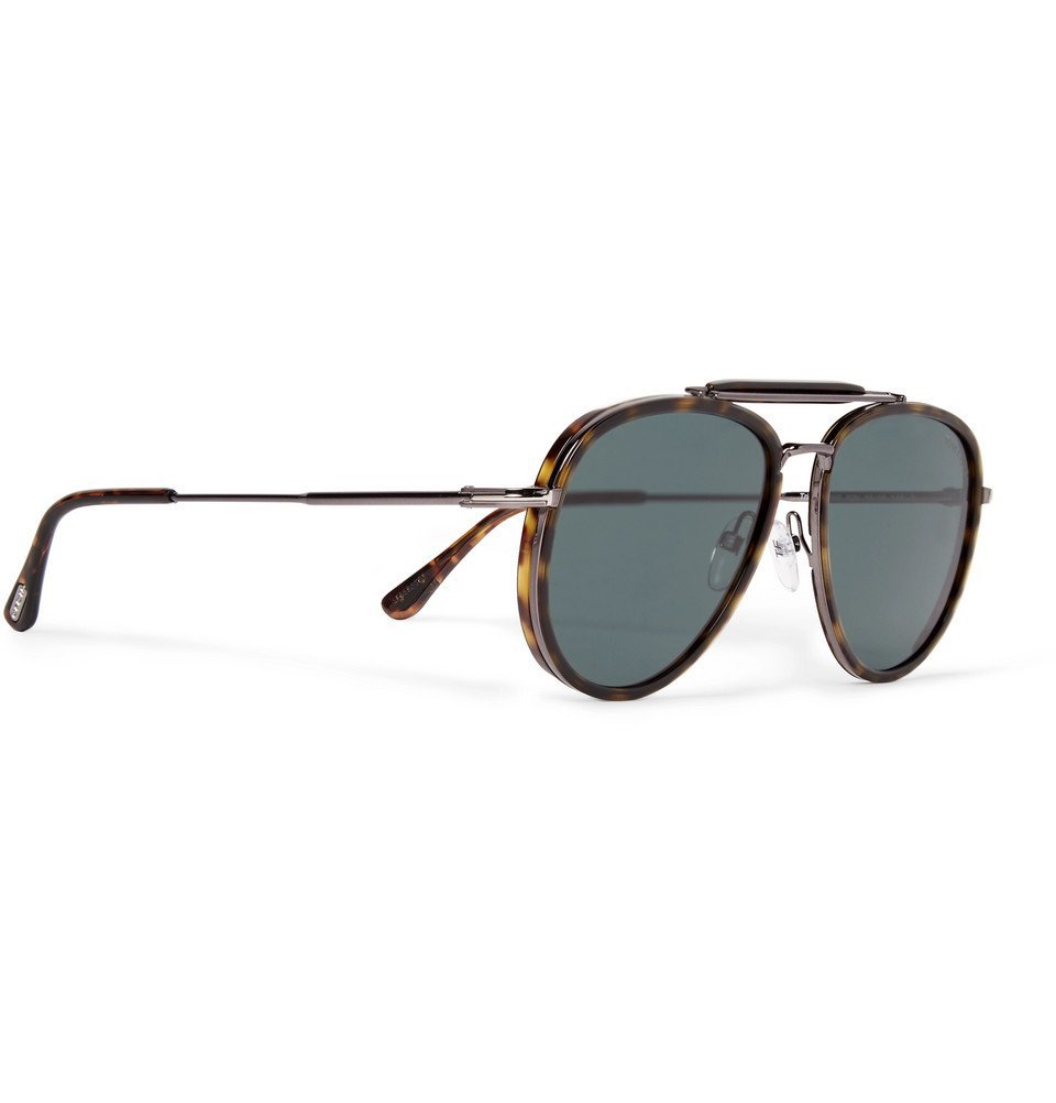 TOM FORD - Tripp Aviator-Style Tortoiseshell Acetate and  display picture 2