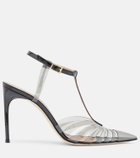 Malone Souliers Jilia leather-trimmed PVC slingback pumps