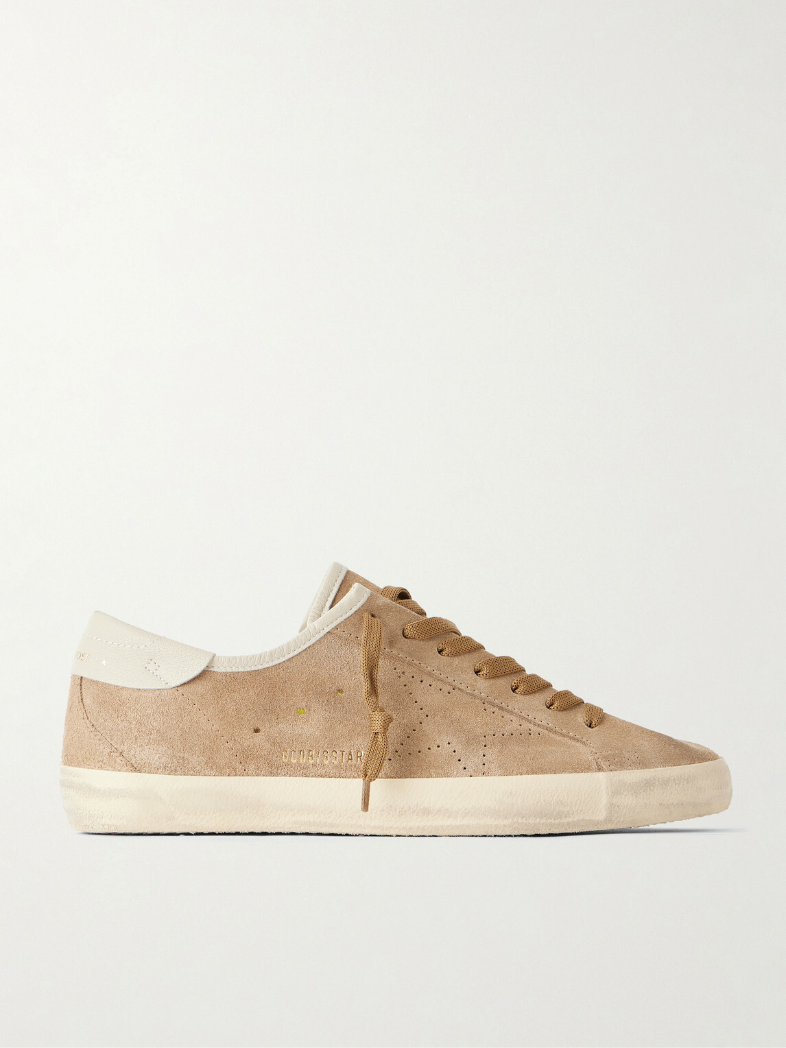 Golden Goose - Soul Star Leather-Trimmed Suede Sneakers - Brown