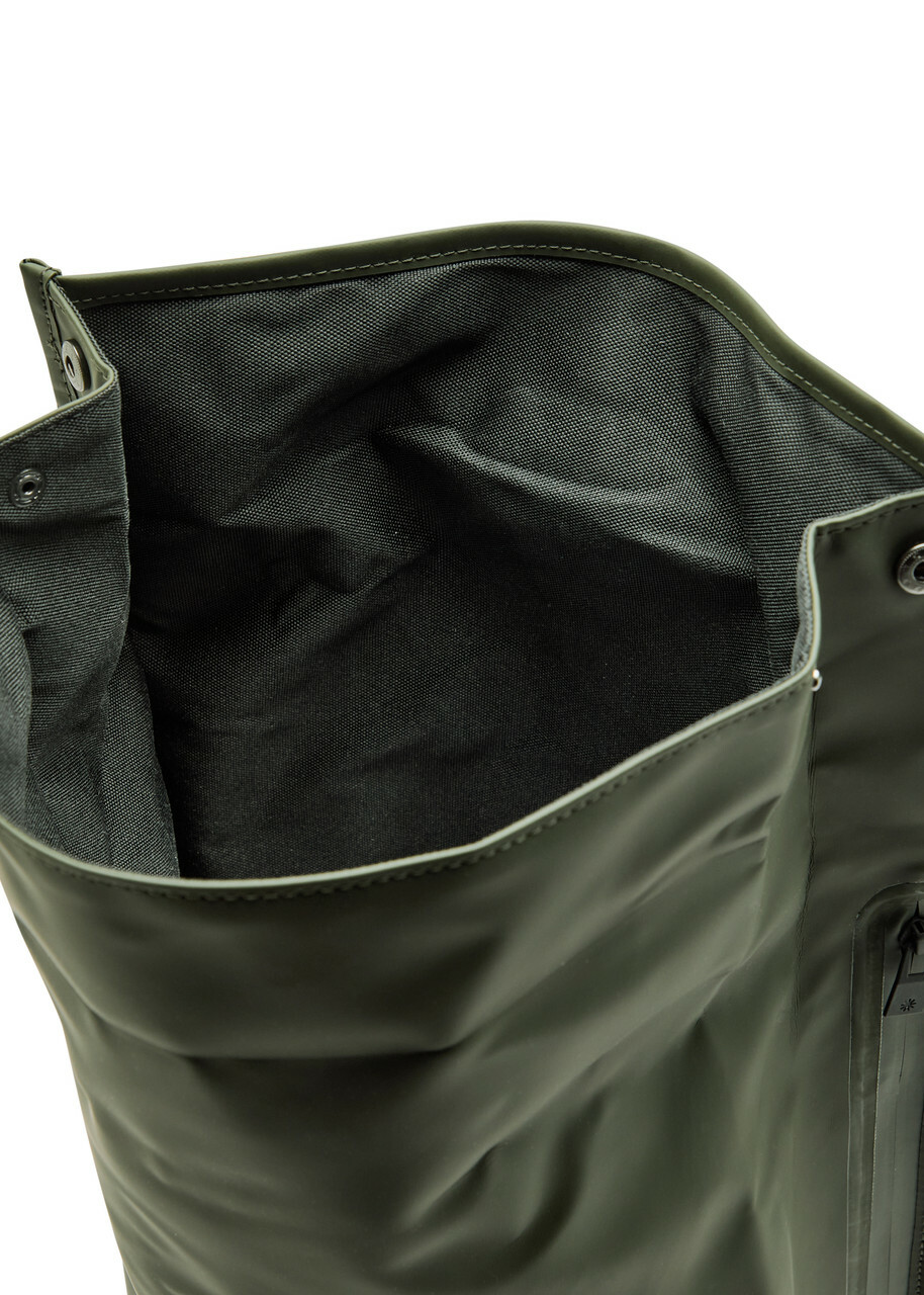 Rains Rolltop Waterproof Backpack - Green - One Size