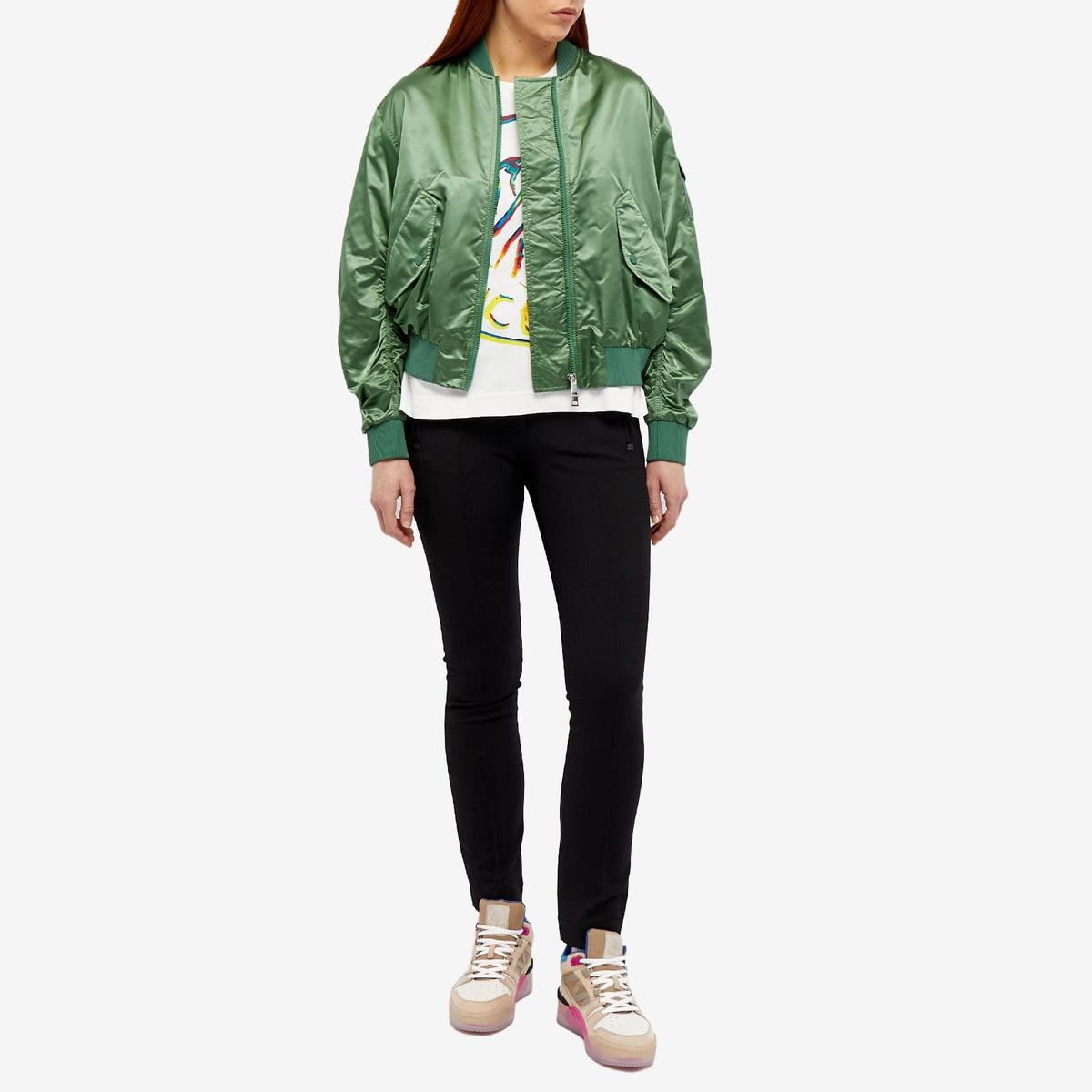 Moncler Women's Ter Bomber Jacket in Green Moncler