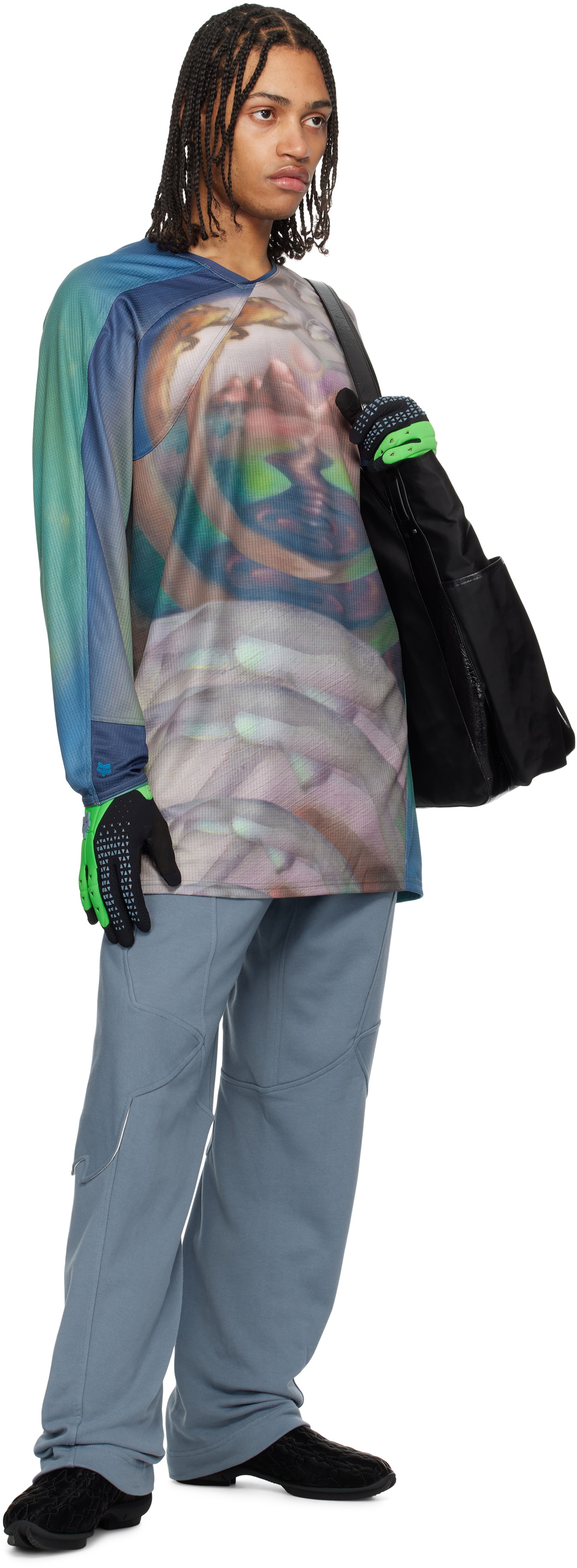 Kiko Kostadinov Multicolor Fox Racing Edition Printed Tunic T-shirt