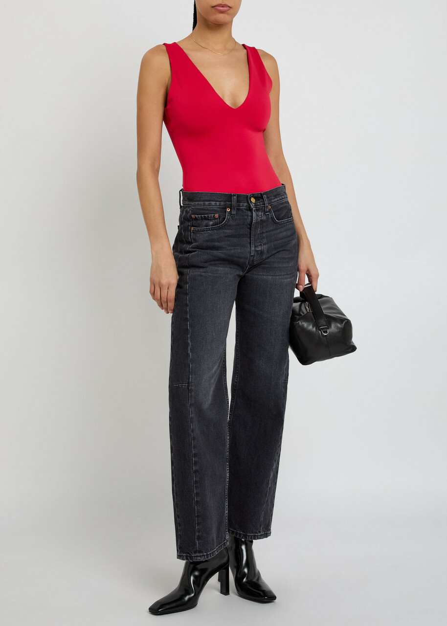 Good American Scuba Stretch-jersey Bodysuit Red