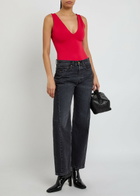 Good American Scuba Stretch-jersey Bodysuit Red