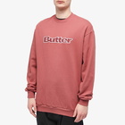 Butter Goods Men's Cord Logo Crew Sweat in Rhubarb