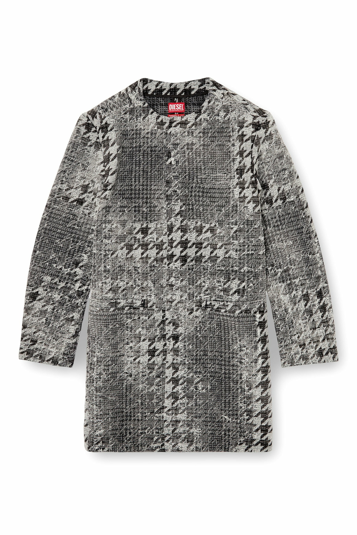 Diesel Coat in Prince of Wales jacquard denim - Denim Jackets - Unisex - Multicolor