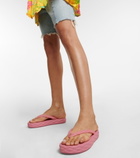 Jimmy Choo - Diamond logo platform thong sandals