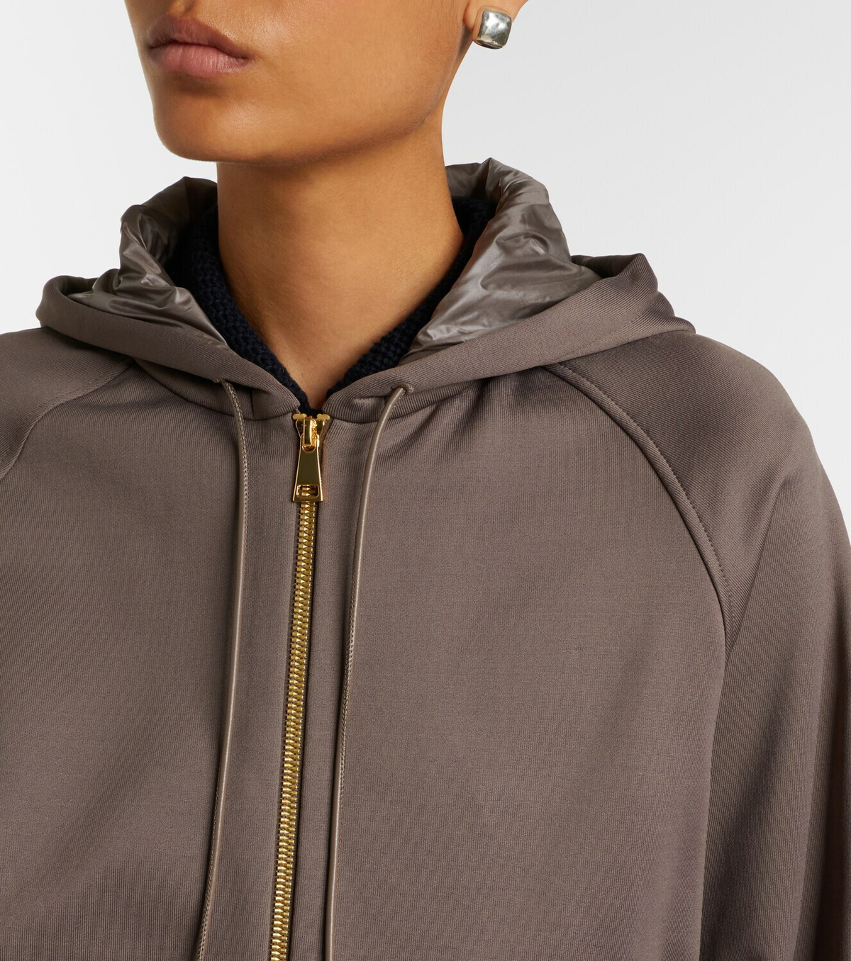 Moncler Jersey zip-up hoodie