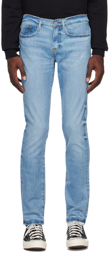 Photo: FRAME Blue 'L'Homme Skinny Degradable' Jeans