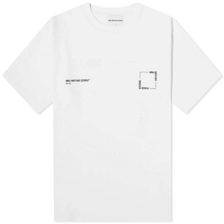 Photo: MKI Men's Square Logo T-Shirt in White