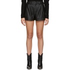Isabel Marant Etoile Black Leather Abot Shorts