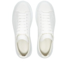 Alexander McQueen Men's Heel Tab Wedge Sole Sneakers in White