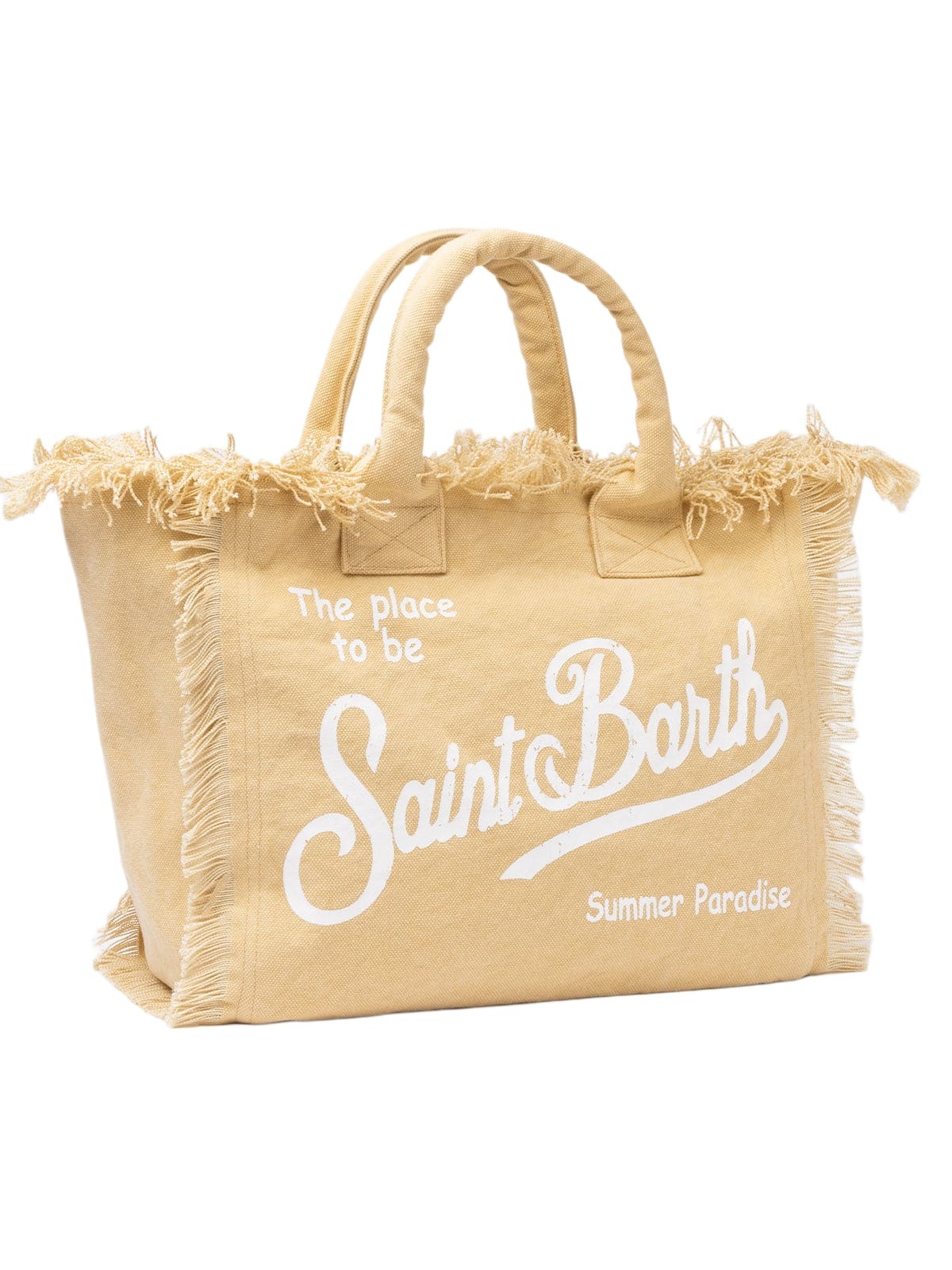 MC2 Saint Barth Beige Cotton Canvas Vanity Tote Bag