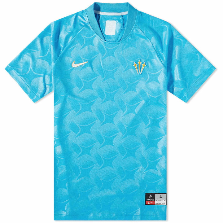 Photo: Nike Men's Nocta Lu Home Jersey Top in Blue Glow/White/White