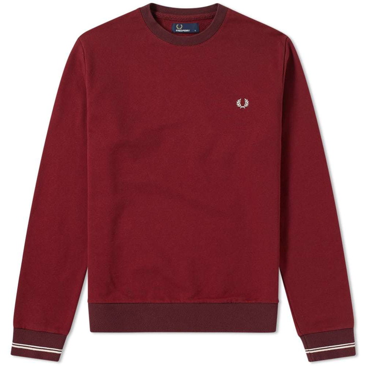 Photo: Fred Perry Crew Sweat Burgundy