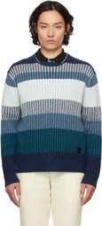 PS by Paul Smith Blue Striped Sweater