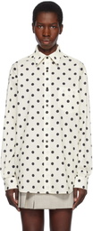 Moschino Off-White Allover Polka Dots Shirt