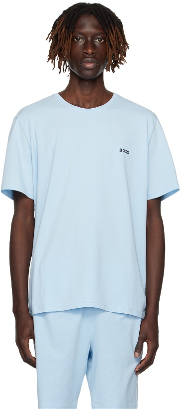 Photo: BOSS Blue Embroidered T-Shirt
