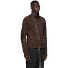 Rick Owens Burgundy Lambskin Bauhaus Jacket