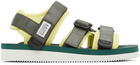 Suicoke Green DEPA-V2 Sandals