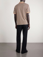 Burberry - Logo-Embroidered Checked Jacquard Polo Shirt - Neutrals