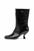 Diesel D-Amber-Square-toe ankle boots with naplak effect - Boots Womens in Black