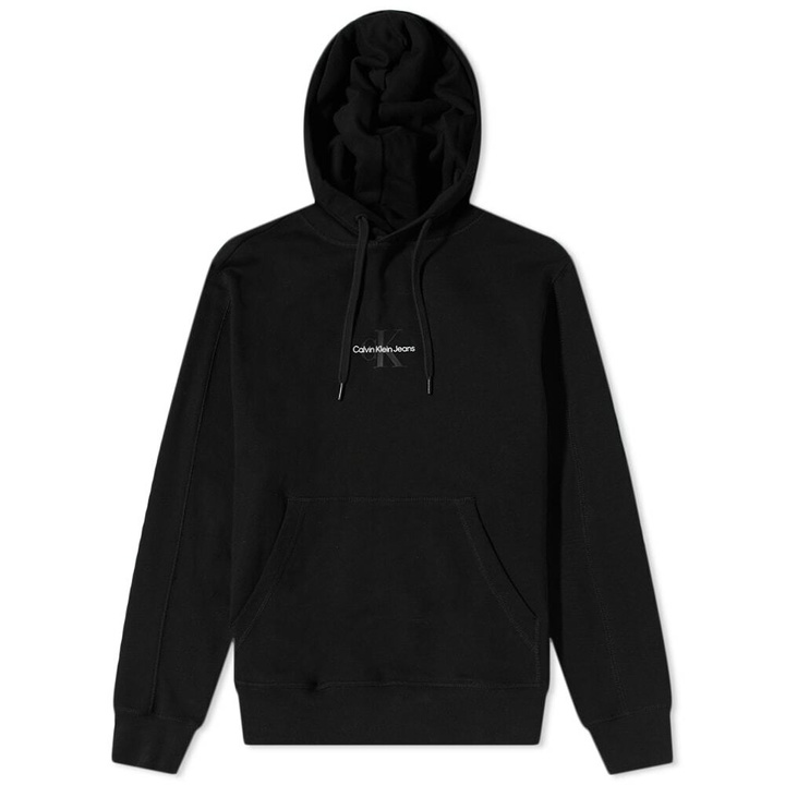 Photo: Calvin Klein Men's Monogram Logo Hoody in Black