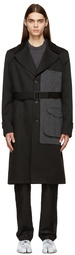 Maison Margiela Black Virgin Wool Trench Coat