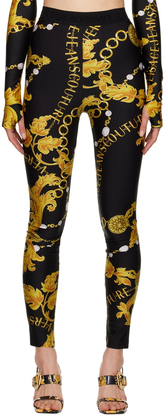 Photo: Versace Jeans Couture Black Chain Couture Leggings