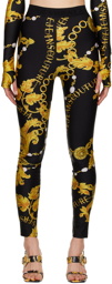 Versace Jeans Couture Black Chain Couture Leggings