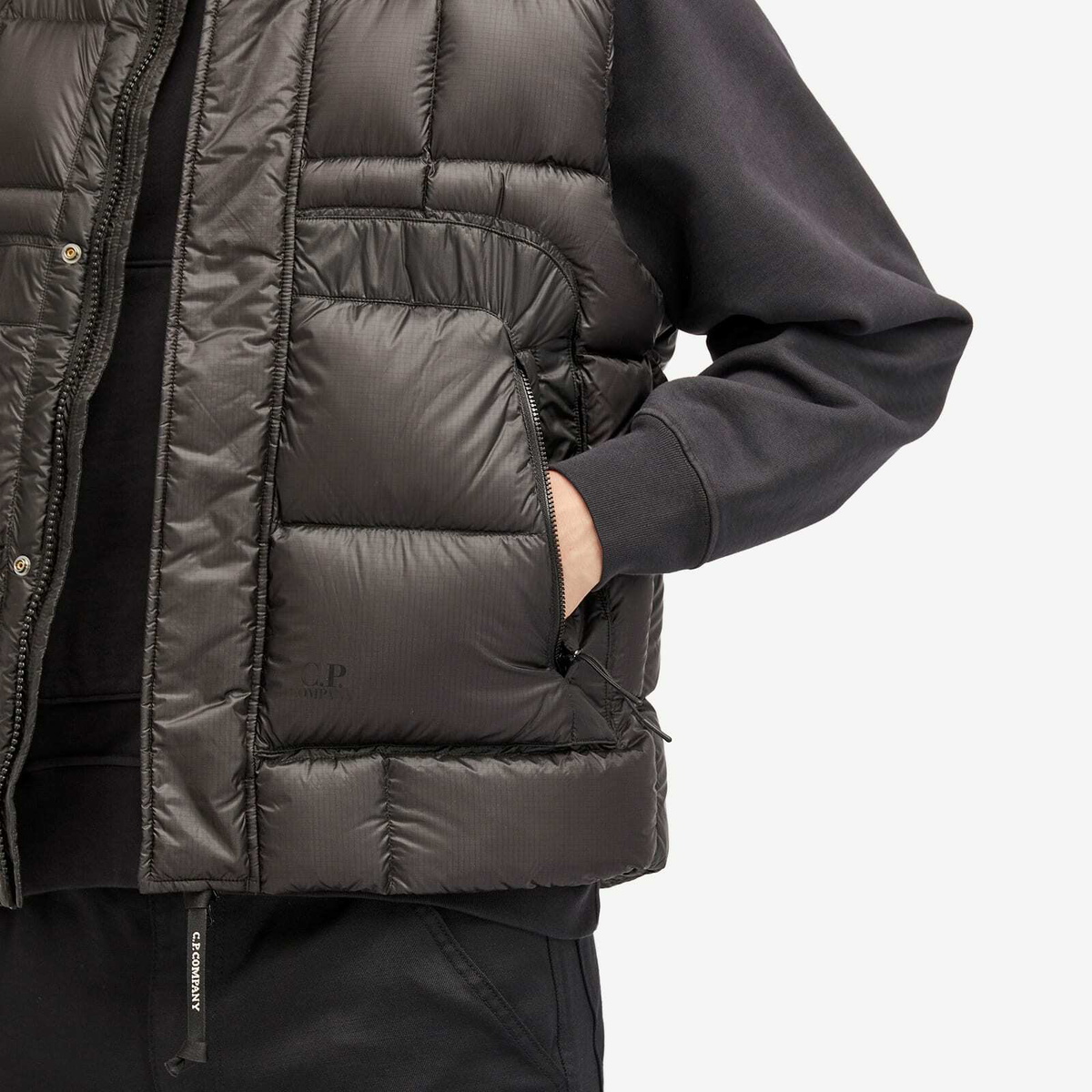 C.P. Company Men's D.D Shell Down Vest in Black C.P. Company