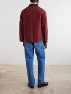 Drake's - Corduroy-Trimmed Cotton Jacket - Red
