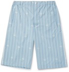 Gucci - Striped Cotton-Jacquard Bermuda Shorts - Blue