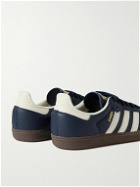 adidas Originals - Samba OG Suede-Trimmed Leather Sneakers - Blue