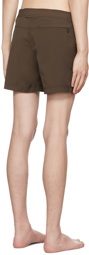 TOM FORD Brown Compact Swim Shorts