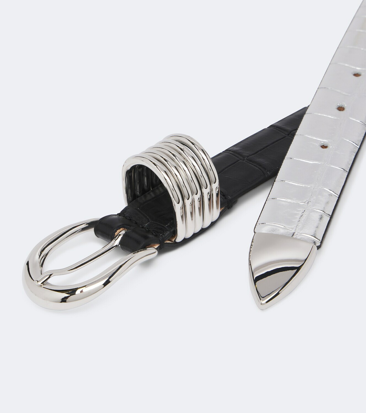 Déhanche Hollyhock reversible metallic leather belt