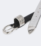 Déhanche Hollyhock reversible metallic leather belt