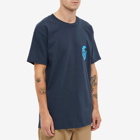 Tired Skateboards Men's Creepy Skull T-Shirt in Blue