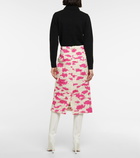 Dries Van Noten - Printed pleated pencil skirt