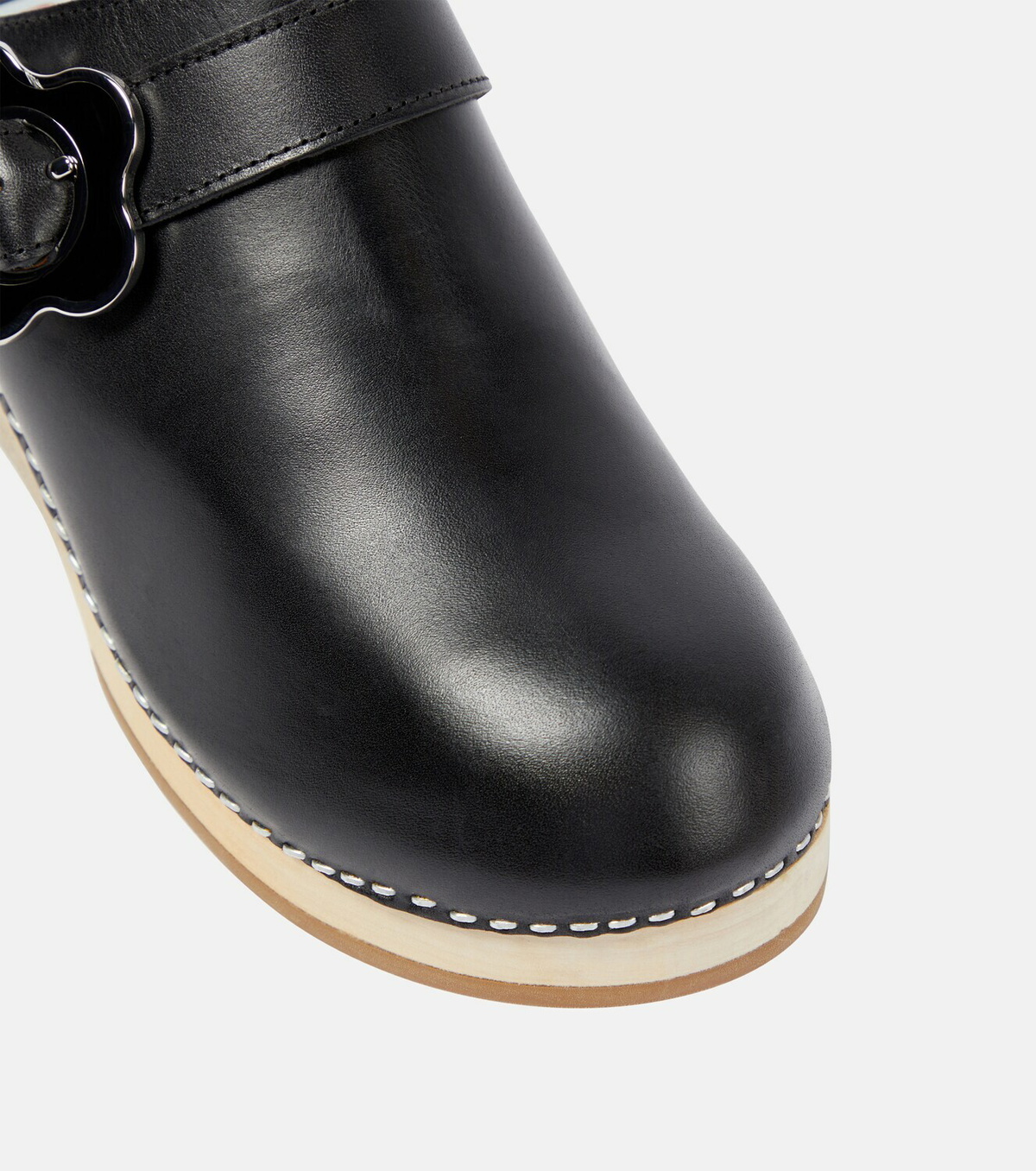 Kenzo Buckle-detail leather clogs Kenzo