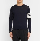 Thom Browne - Striped Merino Wool Sweater - Men - Navy